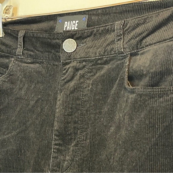 Paige Hoxton ultra skinny stretch velvet corduroy pants black 31 - Picture 3 of 6